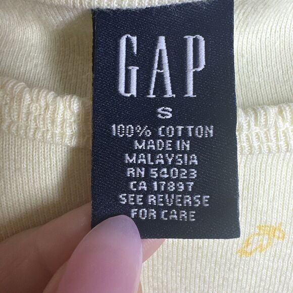 Vintage Y2K Yellow Ombre Tank Top S 2000s Cotton Ditsy Floral Fairy Whimsical - Picture 9 of 10